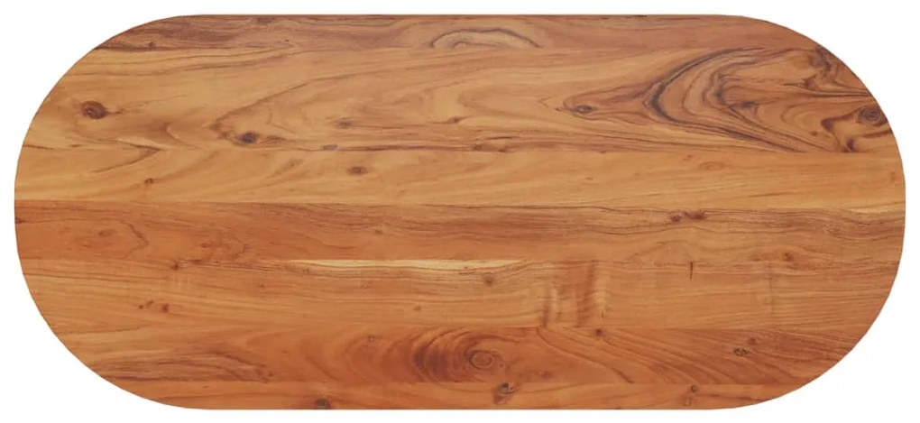 Επιφάνεια Τραπεζιού Οβάλ 110x50x3,8 εκ. Μασίφ Ξύλο Ακακίας