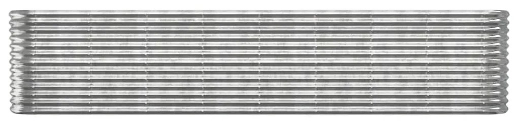 vidaXL Ζαρντινιέρα Ασημί 332x40x68 εκ. Γαλβανισμένος χάλυβας