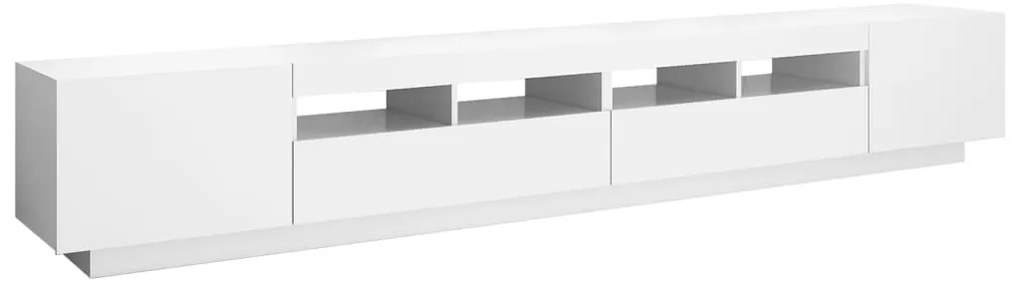 vidaXL Έπιπλο Τηλεόρασης με LED Λευκό 260 x 35 x 40 εκ.