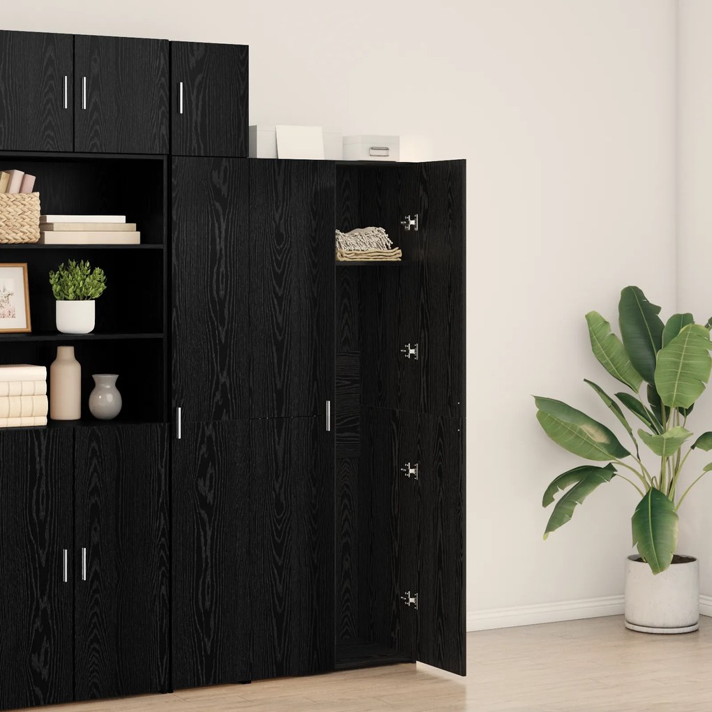 vidaXL Υψηλό Γραφείο Μαύρης Βελανιδιάς 70x42.5x185 εκ. Επεξεργασμένο Ξύλο