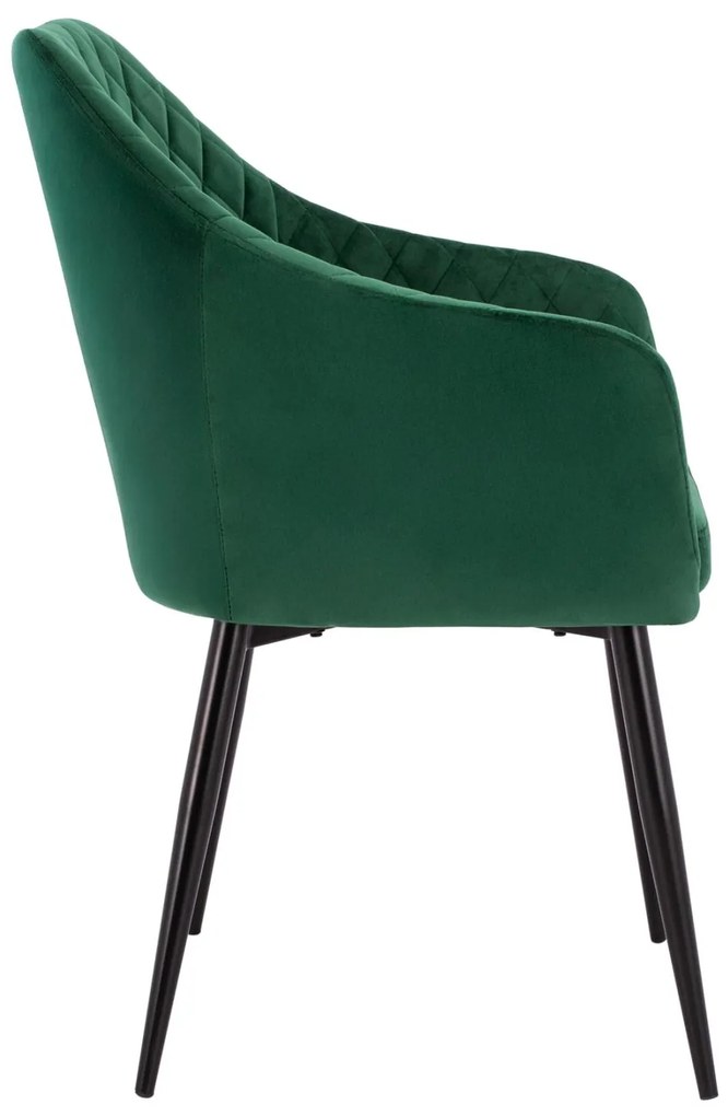 Καρέκλα-Πολυθρόνα CHARLES Βελούδο Κυπαρισσί 52x60x89Υεκ. 2αδα 52x60x89 εκ.