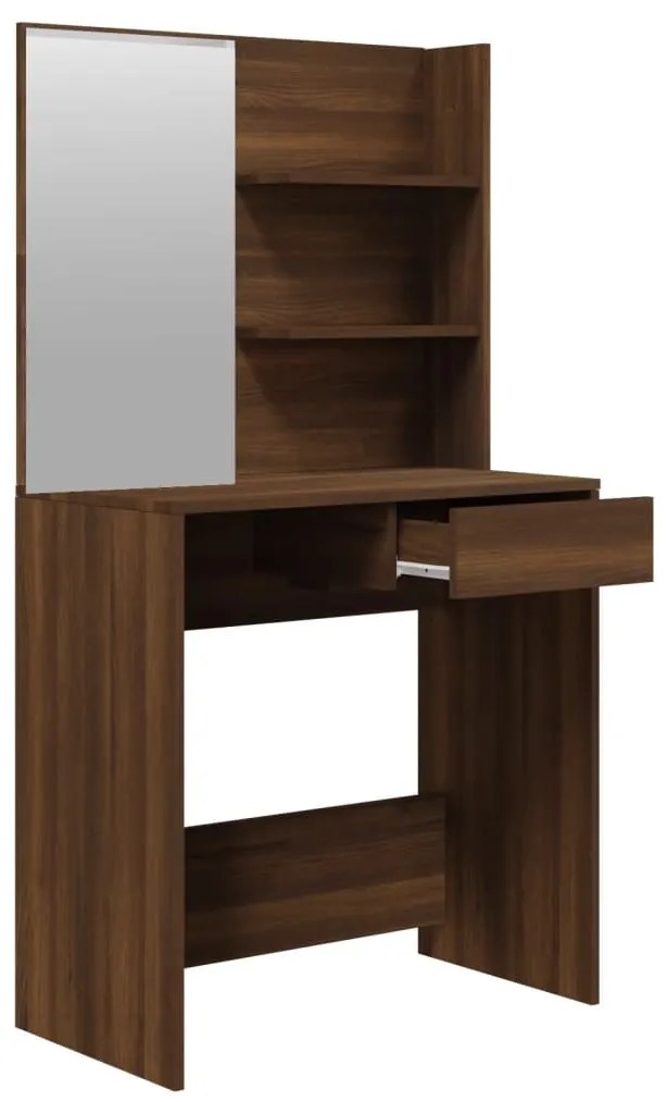 vidaXL Μπουντουάρ Σετ Καφέ Δρυς 74,5 x 40 x 141 εκ.