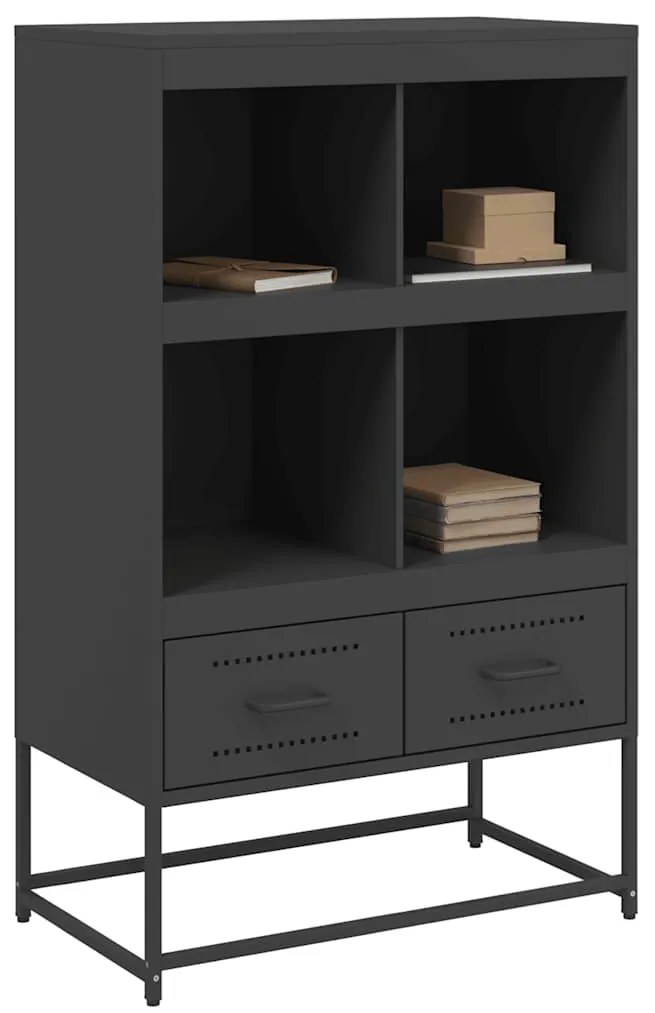 vidaXL Ντουλάπι Μαύρο 68x39x111,5 εκ. από Χάλυβα