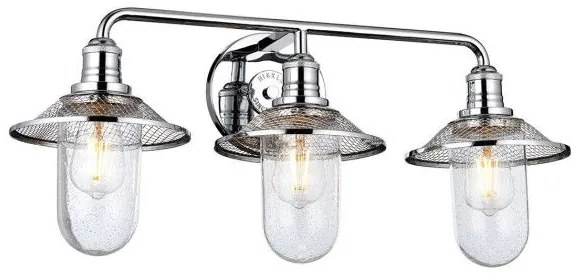 Απλίκα Φωτιστικό Μπάνιου 3xE27 IP44 Rigby Quintiesse Elstead Lighting QN-RIGBY3-BATH-PC Χρώμιο
