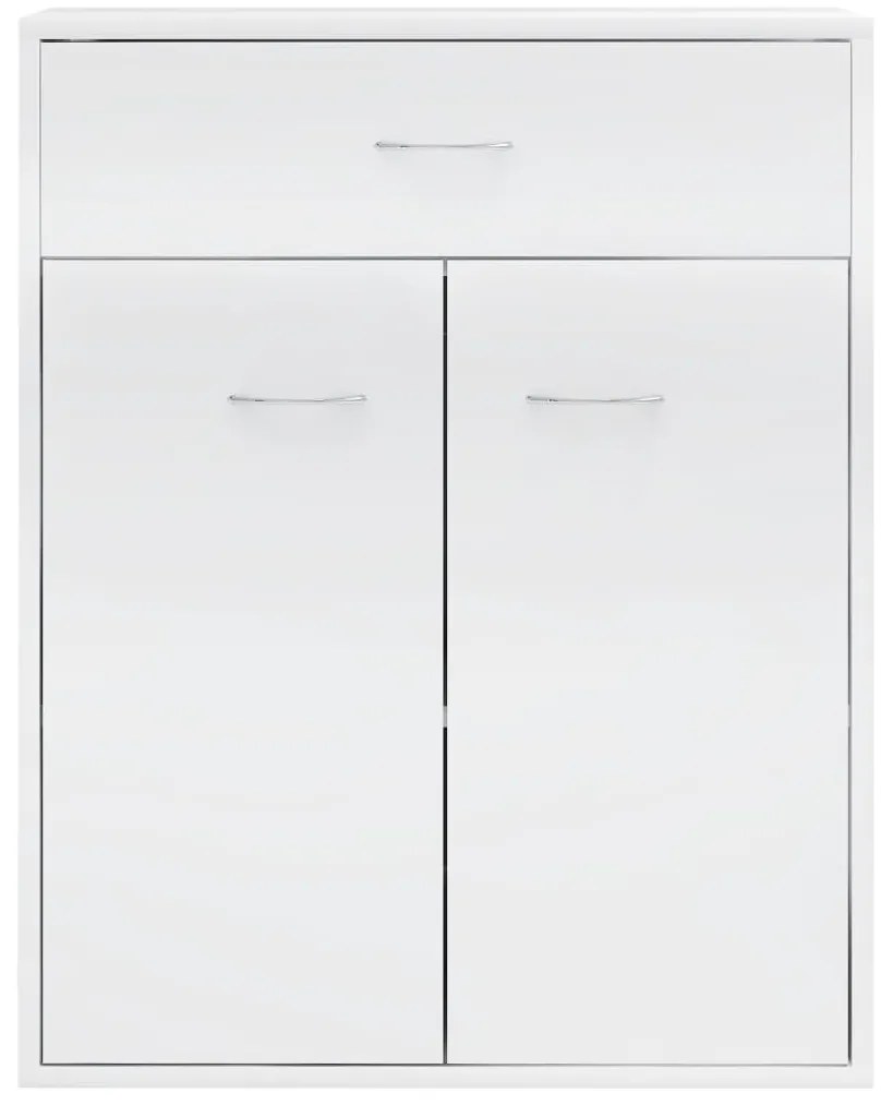 vidaXL Ντουλάπι Γυαλιστερό Λευκό 60 x 30 x 75 εκ. από Επεξ. Ξύλο