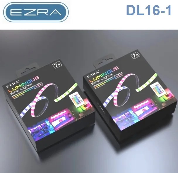 Φωτεινή ταινία LED RGB με τηλεχειριστήριο 7ft DL16-1 EZRA EZRA