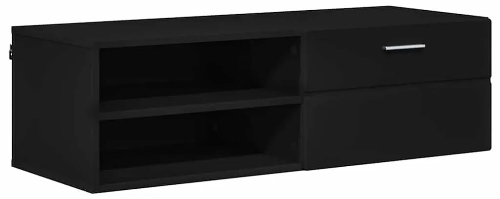 vidaXL Ντουλάπι TV με ράφι Μαύρο 100.5 x 39 x 30 εκ Επεξεργασμένο ξύλο