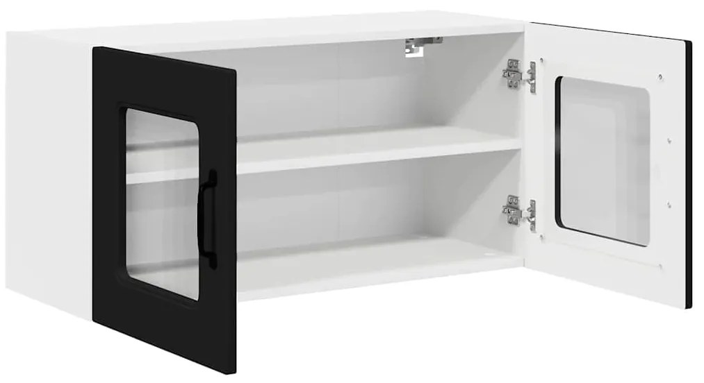 vidaXL Ντουλάπα Κουζίνας με αποθήκευση Kalmar Μαύρο 80 x 31 x 40 εκ