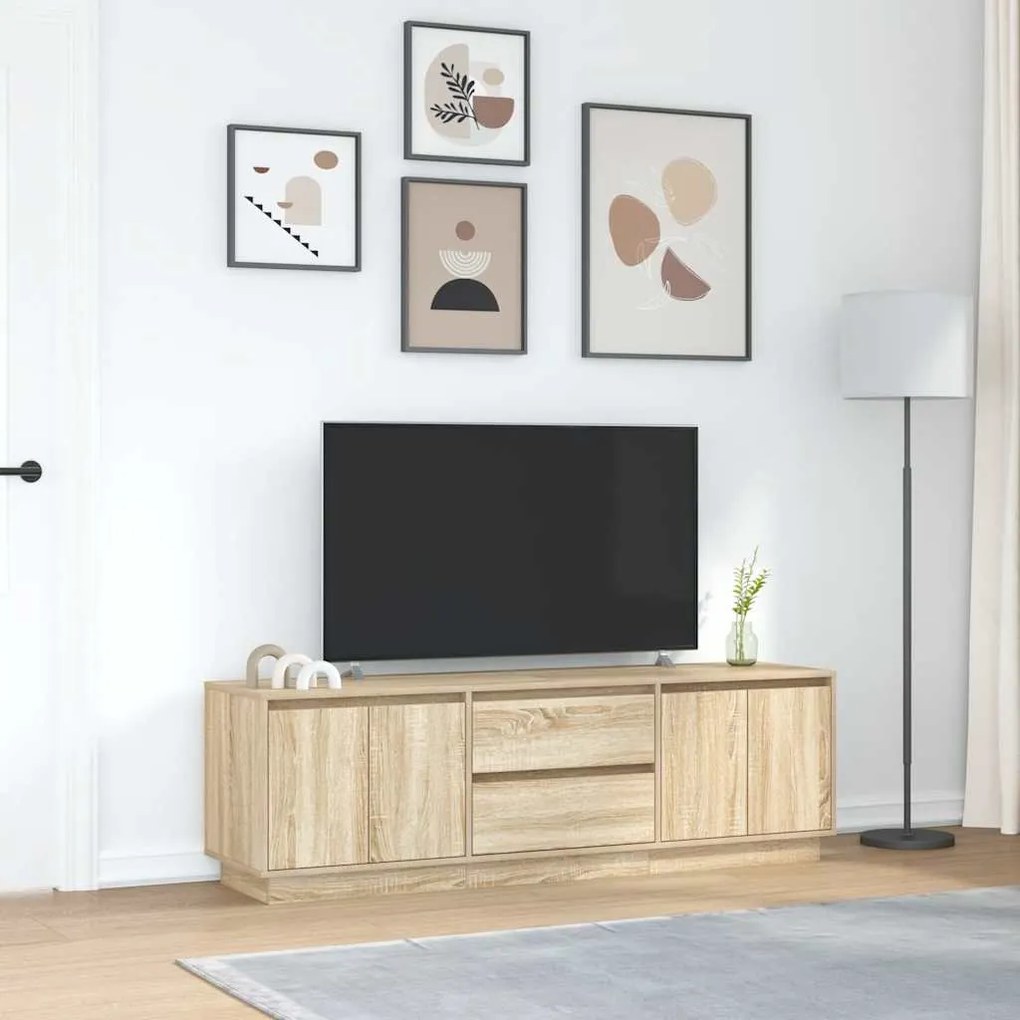 Έπιπλο Τηλεόρασης με LED Sonoma Δρυς 160,5x41x50 εκ. 3328428