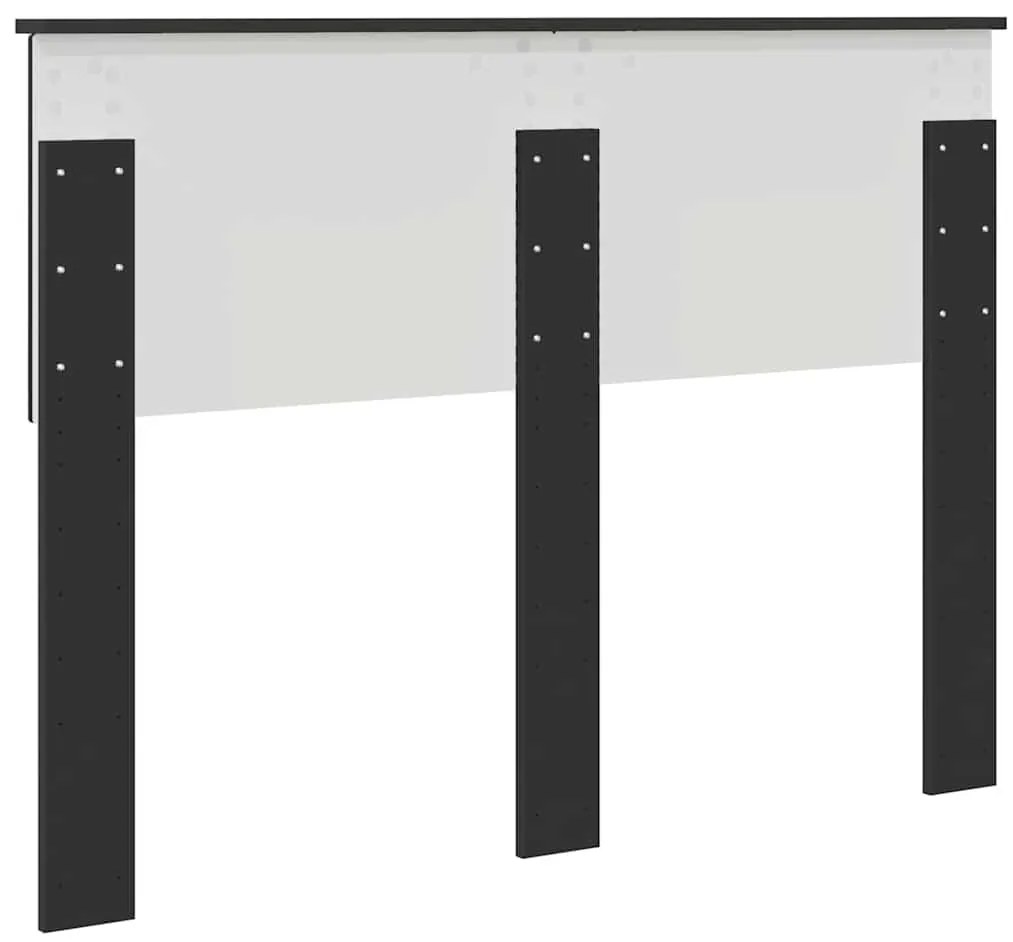 vidaXL Κεφαλάρι με κεφαλάρι Μαύρη Οξυά 135 cm Επεξεργασμένο ξύλο