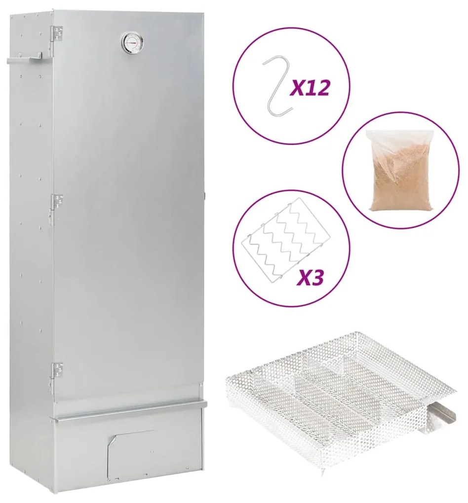 Καπνιστήριο Μπάρμπεκιου με Σύστημα Κρύου Καπνού Γαλβαν. Χάλυβας