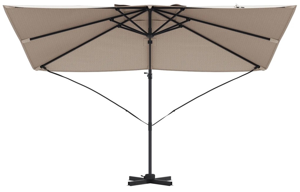 vidaXL Ανεμόσκαφη Ρώμης Παράσολα Ταπέ 352x251x260 εκ., Αλουμίνιο