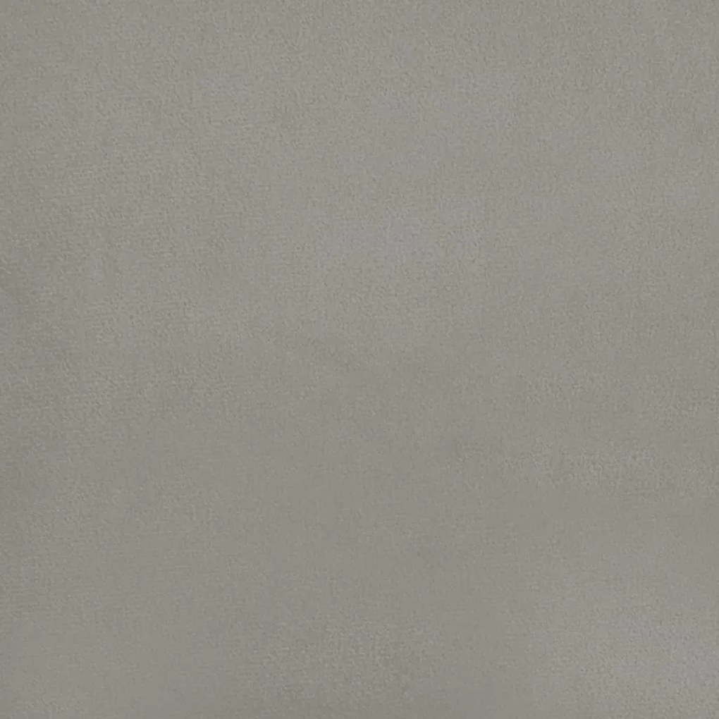 vidaXL Κεφαλάρι με Πτερύγια Ανοιχτό Γκρι 183x16x118/128 εκ. Βελούδινο