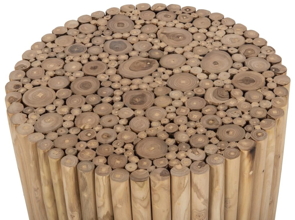 Τραπεζάκι σαλονιού COOTER C9864 Στρόγγυλο Κλαδιά TEAK Φυσικό Φ60,5x46Υεκ. 60.5x60.5x46 εκ.