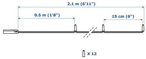 LEDFYR γιρλάντα φωτισμού LED 12 λαμπ. εσωτ.χώρου/μπαταρία 304.210.23