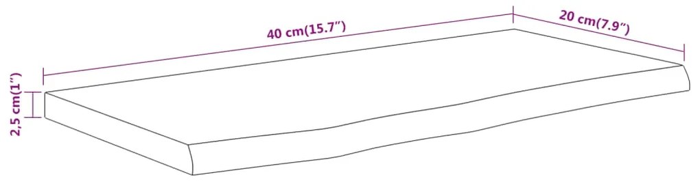 ΡΑΦΙ ΕΠΙΤΟΙΧΙΟ ΟΡΘ. LIVE EDGE 40X20X2,5 ΕΚ. ΜΑΣΙΦ ΞΥΛΟ ΑΚΑΚΙΑΣ 370222