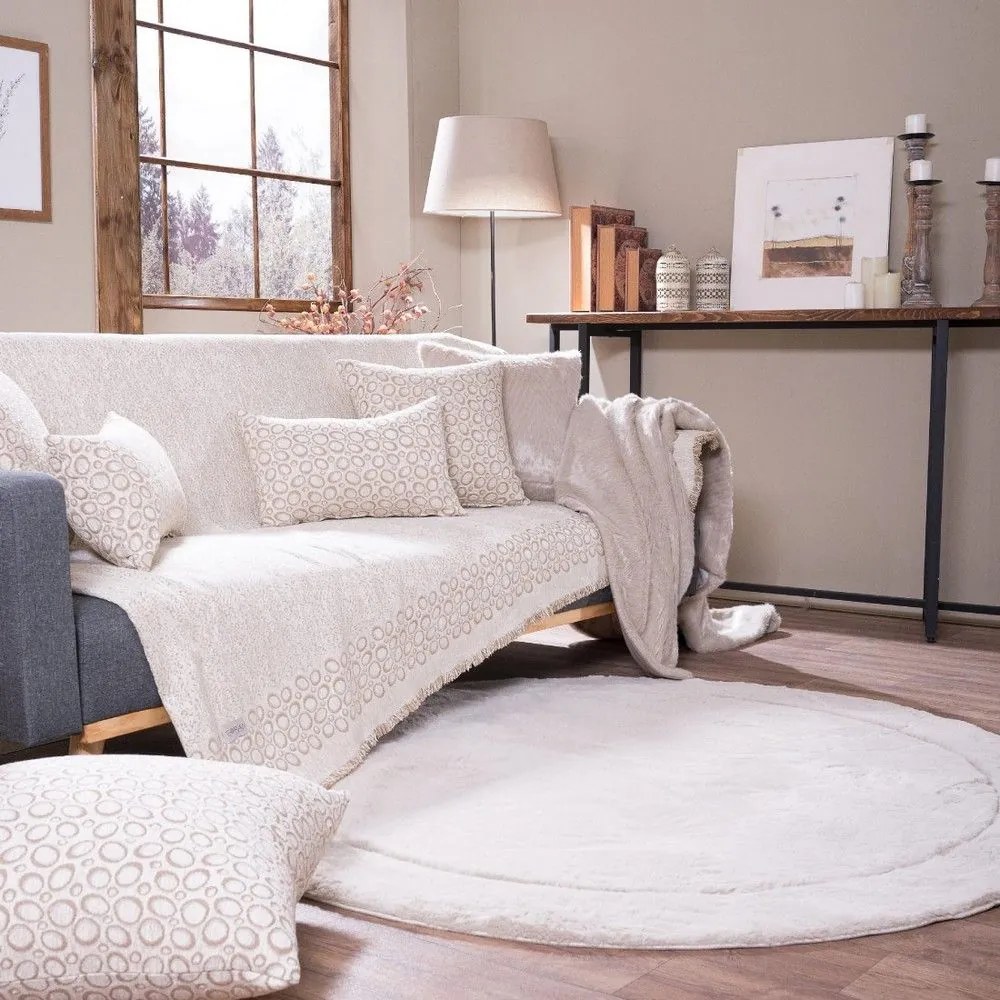 Ριχτάρι Maryland 01 Ecru Teoran Two-seater 180x250cm Βαμβάκι-Ακρυλικό