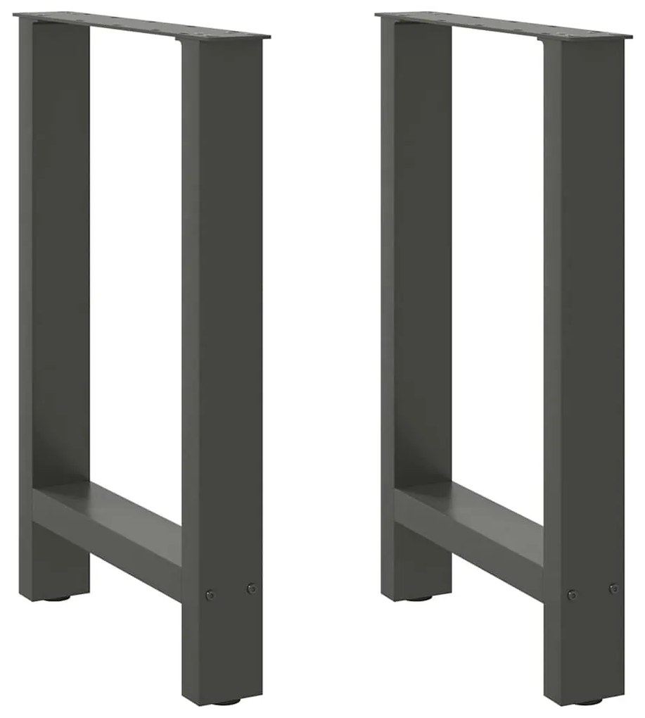 Πόδια Τραπεζαρίας Ανθρακί 2 τεμ. 60x(72-73) εκ. Ατσάλι