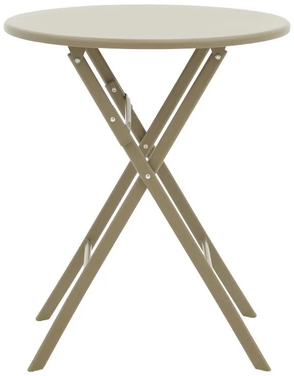 Σετ κήπου Τραπεζαρία Albero-Calan 3τεμ μέταλλο σε σαμπανιζέ απόχρωση Φ60x70εκ 60x60x70 εκ.