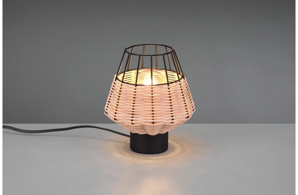 Επιτραπέζιο Φωτιστικό 1xE27 Μπεζ Ρατάν Borka R51261036 Trio Lighting-R51261036-Μπεζ R51261036
