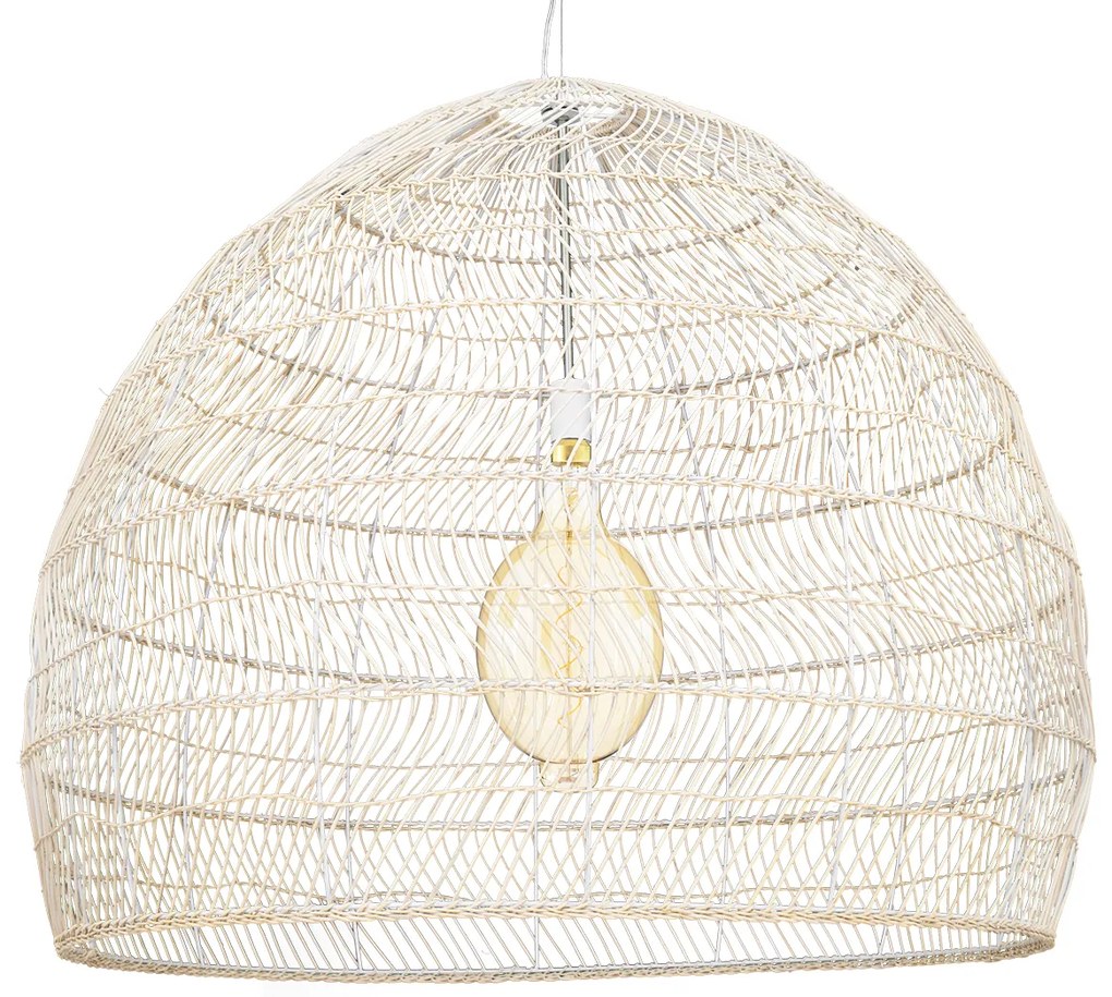 00965 GloboStar® GLOBOSTAR® MALIBU 00965 Boho Κρεμαστό Φωτιστικό Οροφής με Ντουί 1 x E27 AC 220-240V IP20 - Μπεζ - Μ100 x Π100 x Y86cm