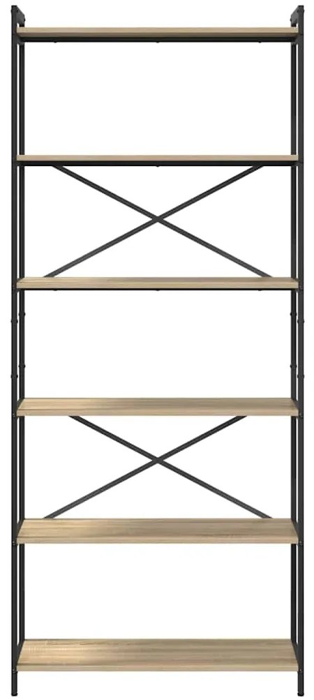 vidaXL Βιβλιοθήκη Sonoma Δρυς 80 x 30 x 188 εκ Επεξεργασμένο ξύλο