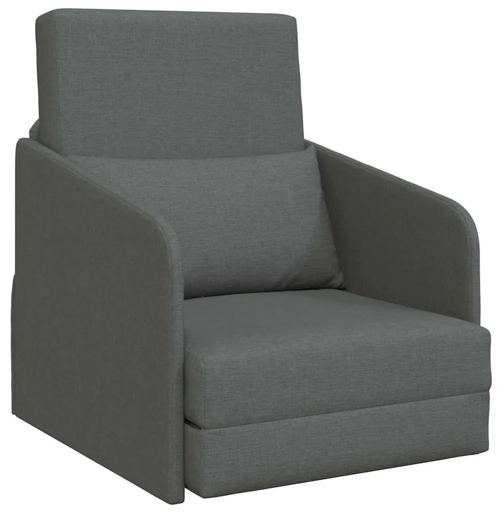 vidaXL Κρεβάτι καναπές Σκούρο γκρι 65 x 80 x 83 εκ. ύφασμα
