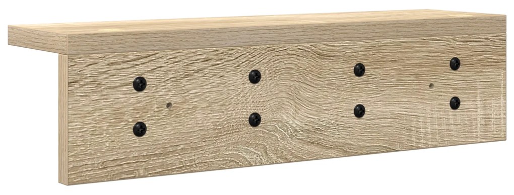 vidaXL Τοίχου Κρεμάστρα με ράφι Sonoma Δρυς 40 x 10.5 x 10.5 εκ
