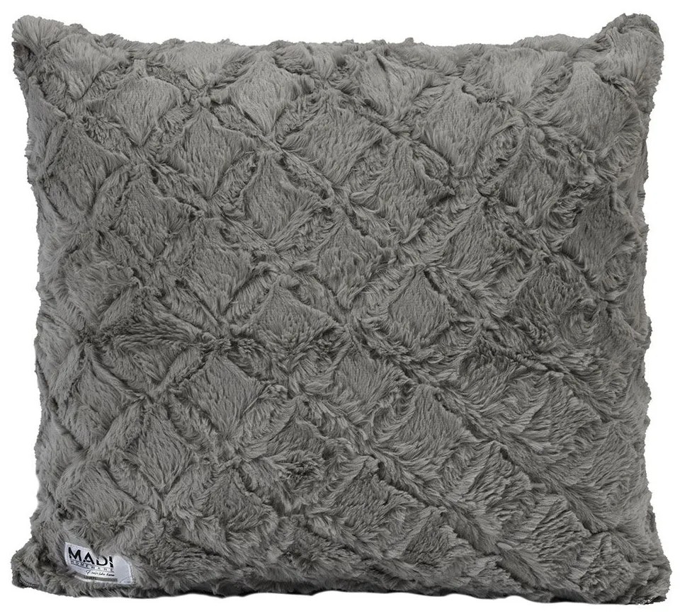 Μαξιλαροθήκη Διακοσμητική Oblong Grey Madi 50X50 Ecological Fur