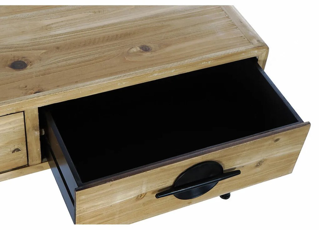 Βοηθητικό Τραπέζι DKD Home Decor Καφέ Μαύρο Μέταλλο Έλατο 100 x 50 x 52,5 cm