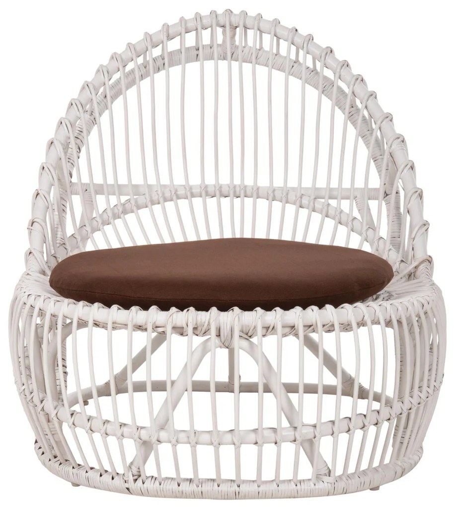 Καρέκλα - Πολυθρόνα ENTROPY C9840.02 Φυσικό Rattan με Καφέ Μαξιλάρι 80x97x85Υεκ. 80x97x85 εκ.
