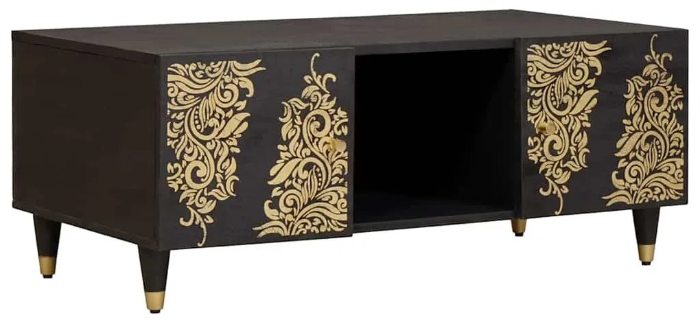 vidaXL Τραπεζάκι σαλονιού Μαύρο 100 x 54 x 40 εκ Στερεό ξύλο μάνγκο