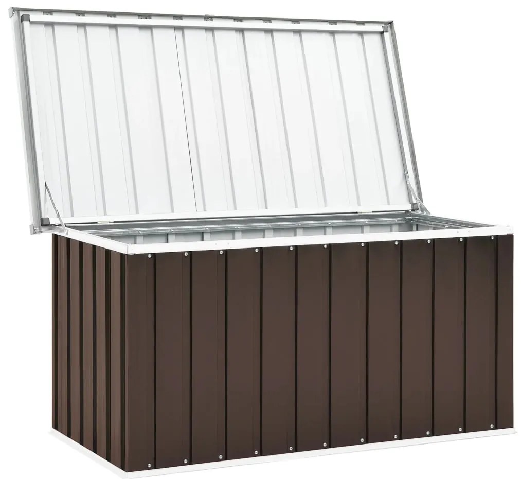 vidaXL Μπαούλο Αποθήκευσης Κήπου Καφέ 129 x 67 x 65 εκ.