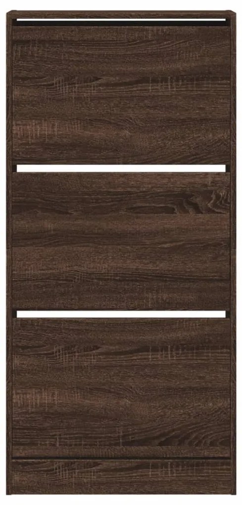 vidaXL Παπουτσοθήκη Καφέ δρυς 60x21x125,5 εκ. από Επεξεργασμένο Ξύλο