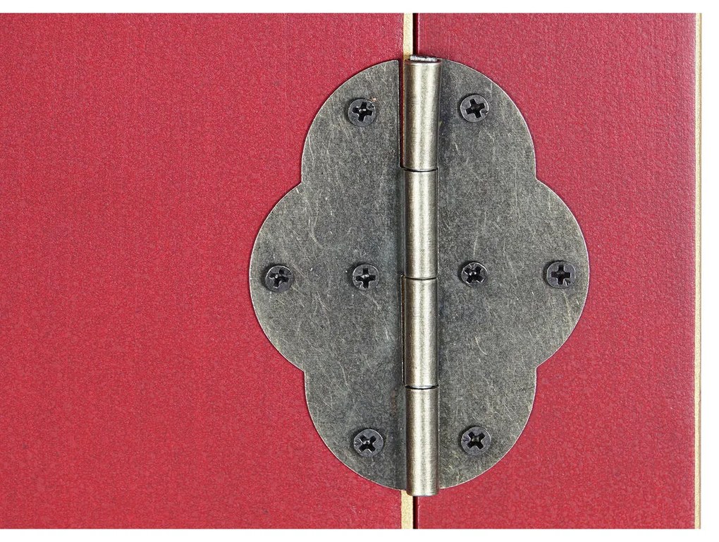Ντουλάπι DKD Home Decor 85,5 x 50,5 x 186,2 cm Έλατο Κόκκινο Ξύλο MDF