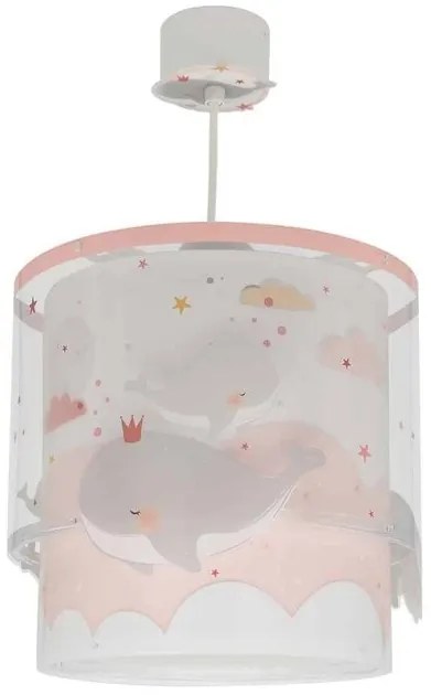 Κρεμαστό Φωτιστικό Οροφής ABS Whale Dreams Pink Ροζ E27 15W 61172S ANGO-61172S-Ροζ 61172S
