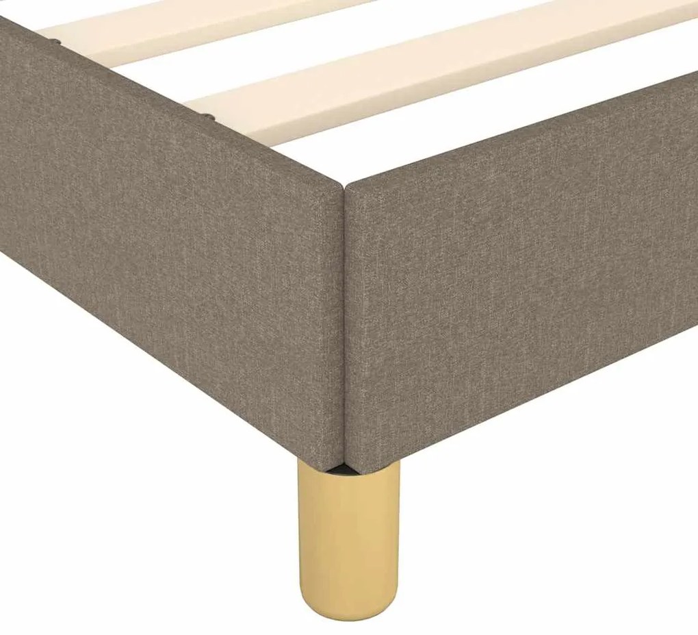 vidaXL Σκελετός Κρεβατιού Χωρίς Στρώμα Taupe 120x200 εκ. Υφασμάτινο