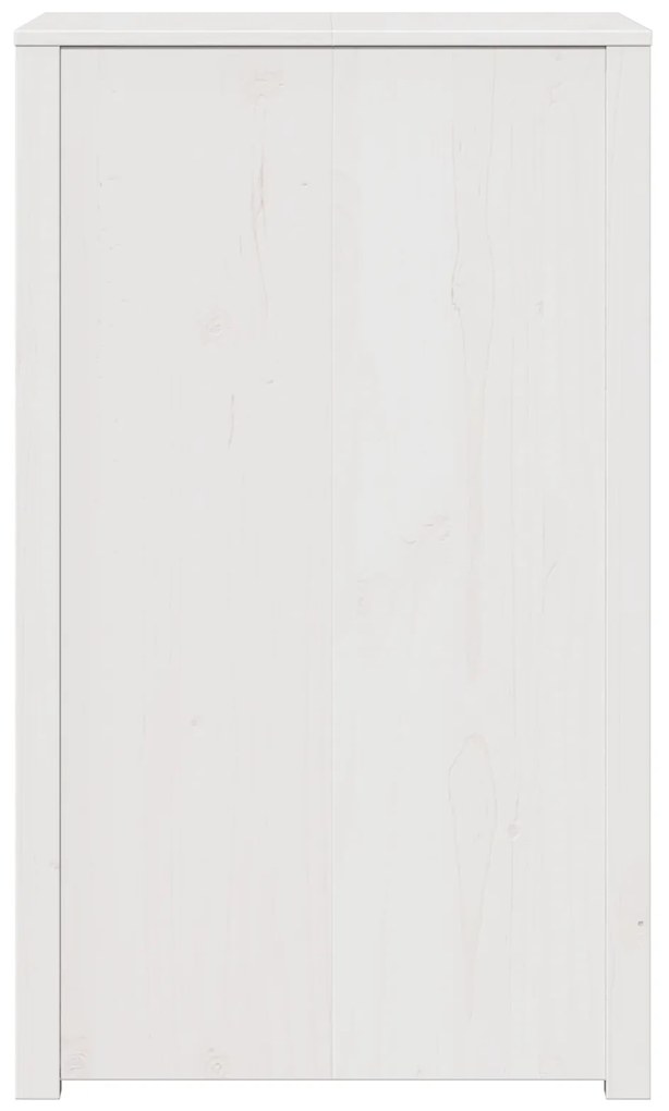 vidaXL Ντουλάπι εξωτερικής κουζίνας Λευκό 55x55x92 εκ. Μασίφ ξύλο πεύκου