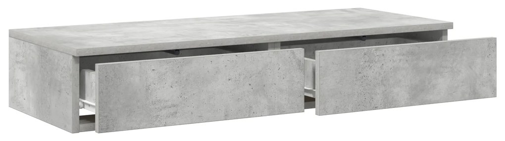 vidaXL Συρτάρια Κρεβατιού Γκρι Τσιμεντένιο 75x36,5x16,5 εκ. Κατασκευασμένο από Ξύλο