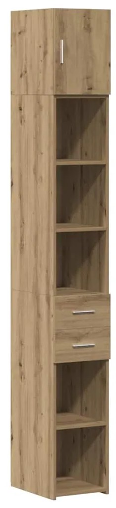 vidaXL Λεπτός Ντουλάπι Αποθήκευσης artisan δρυς 30 x 42.5 x 225 εκ