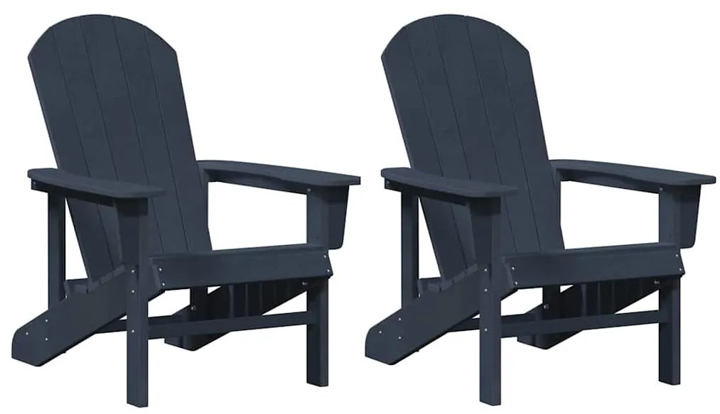 vidaXL Έπιπλα Χαλάρωσης Κήπου 2 pcs Ναυτικό μπλε 74 x 82 x 90cm