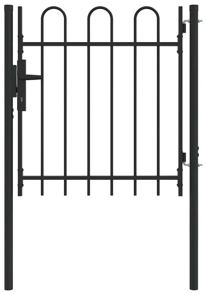 vidaXL Πύλη Φράχτη Γκρι 100 x 100 cm Χάλυβας με Επικάλυψη Πούδρας