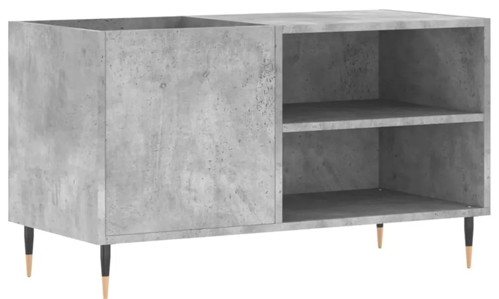 vidaXL Δισκοθήκη Γκρι Σκυροδέματος 85 x 38 x 48 εκ. από Επεξεργ. Ξύλο