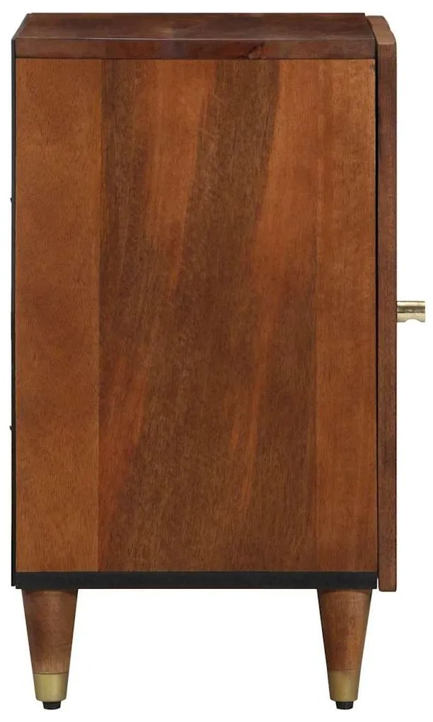 vidaXL Ντουλάπι Μπάνιου Καφέ 38 x 33.5 x 58 εκ. Μασίφ ξύλο μάνγκο