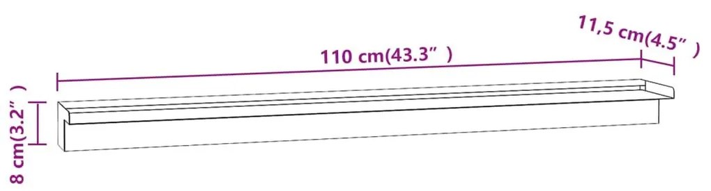 Σιντριβάνι Καταρράκτης Πισίνας με LED 110 εκ. από Ανοξ. Ατσάλι - Ασήμι