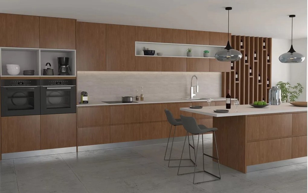 Intrahome   Σύνθεση  Έπιπλο  Κουζίνας καρυδία καπλαμάς  05-512321  με blum μεντεσέδες  και συρτάρια 10  ΜΕΤΡΑ  ΤΡΕΧΟΝ