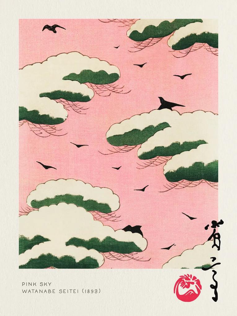 Εκτύπωση έργου τέχνης Pink Sky - Watanabe Seitei, (30 x 40 cm)