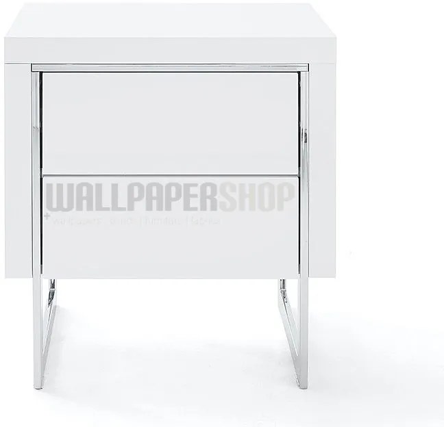 Gap Κομοδίνο Μαύρο / Λευκό Ματ 50x40x55