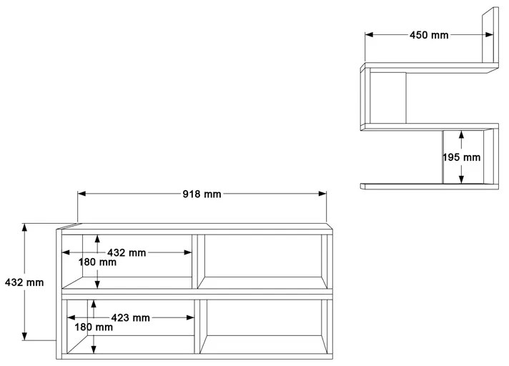 Σύνθετο σαλονιού Kakomo pakoworld σε λευκή απόχρωση 170x29.5x43εκ (1 τεμάχια)