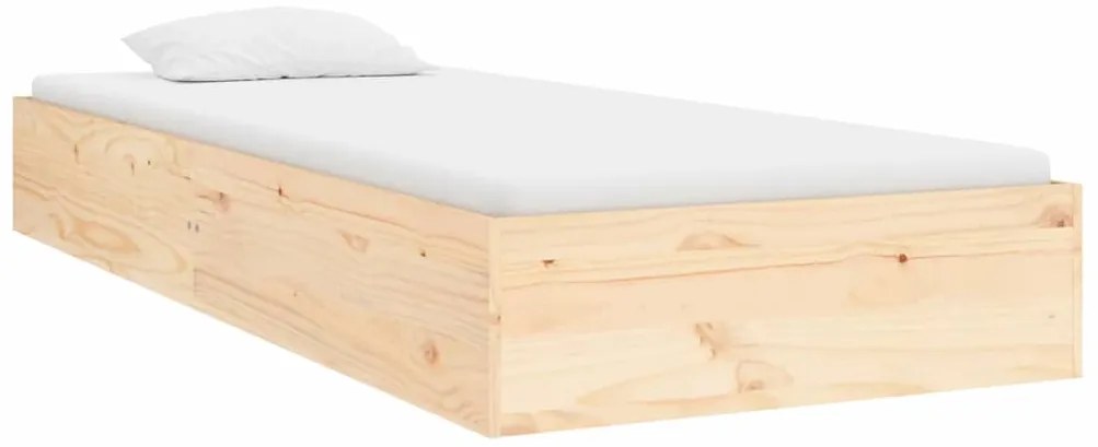 vidaXL Πλαίσιο Κρεβατιού 75 x 190 εκ. από Μασίφ Ξύλο Small Single